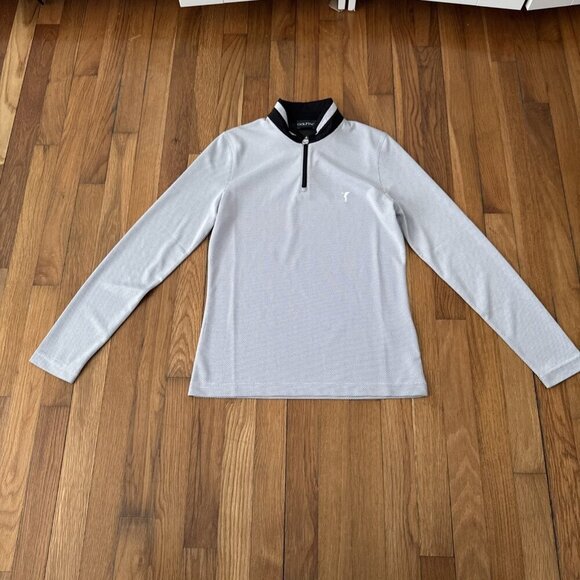 GOLFINO Tops - Golfino Performance Golf Shirt Women's Long Sleeve Quarter Zip Size 6